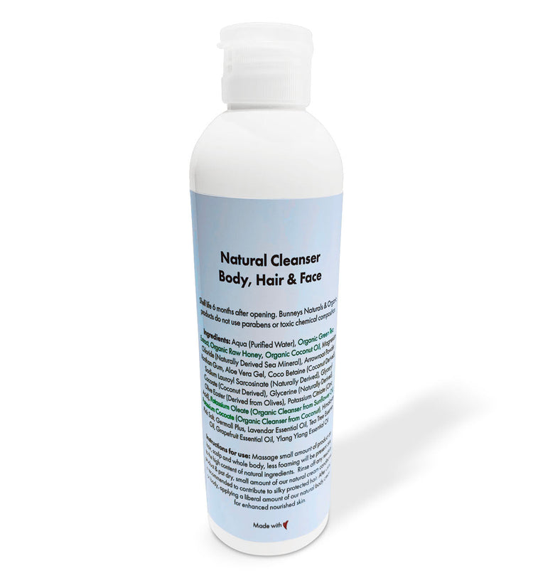 Bunney's Naturals & Organics Natural Cleanser Ingredients List