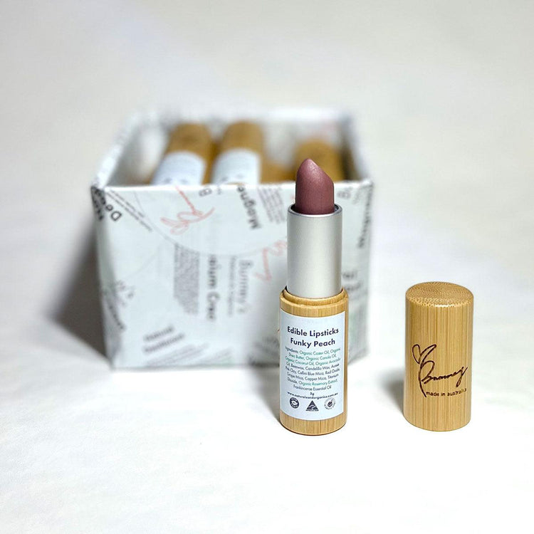 Edible Lipsticks – Funky Peach - Bunney’s Naturals & Organics